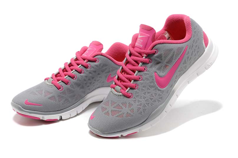 Nike Free 5.0 femmes formateurs chaussures de course nouvelle rose gris (3)